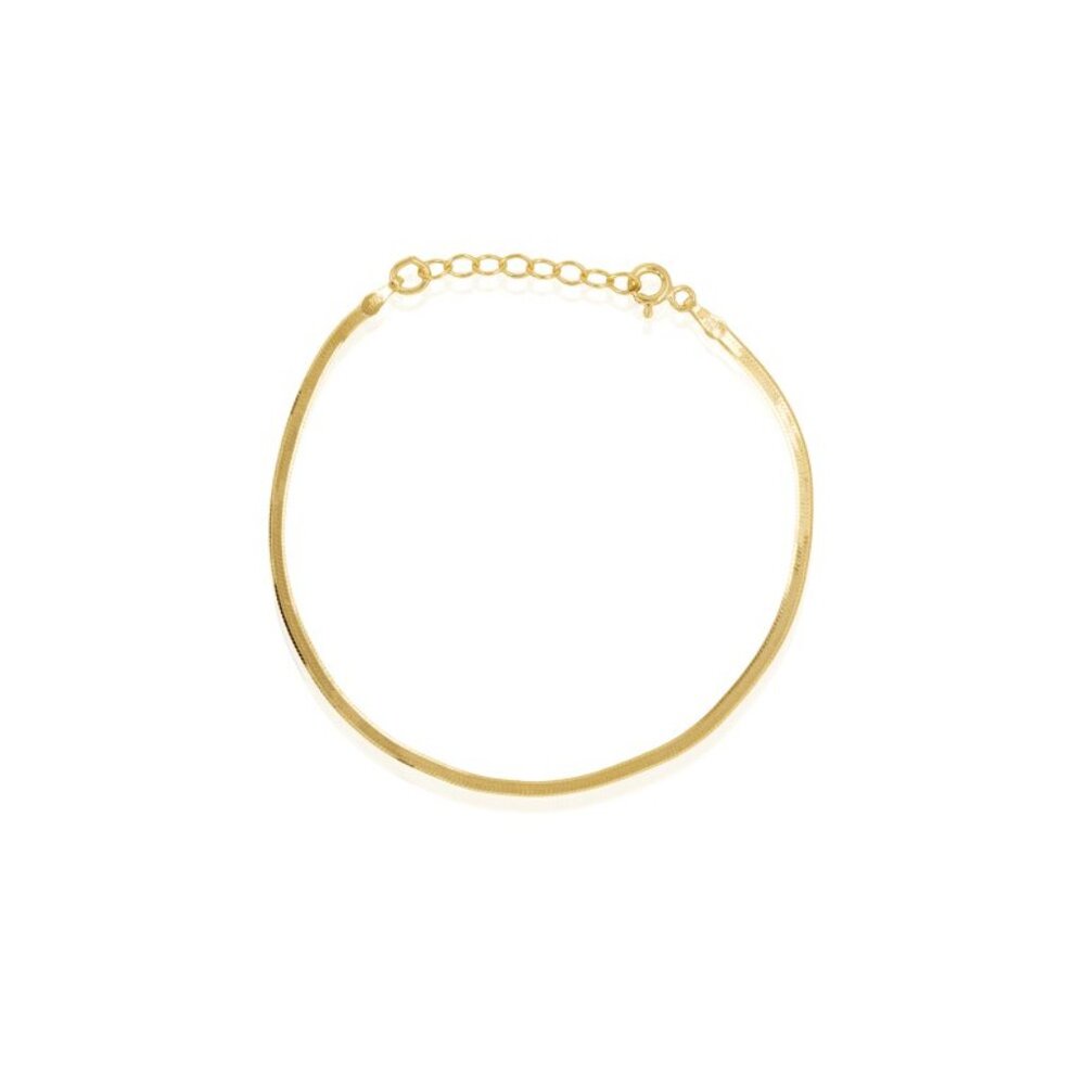 NWT Wendy Herringbone Bracelet 1.87mm // 14kt Italian Gold Vermeil